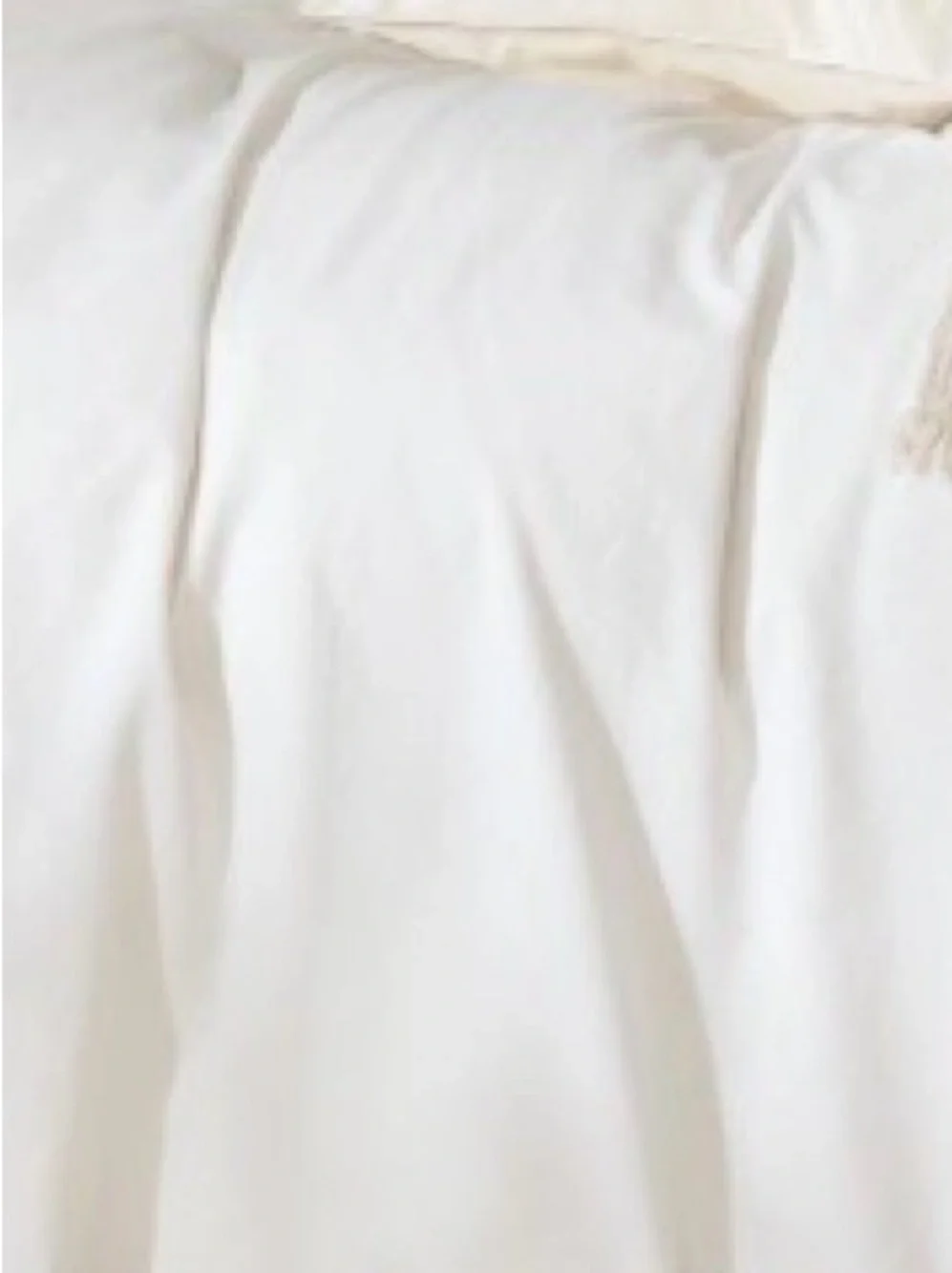 TWIN SIZE Duvet Set 100% Washed Cotton - OFF WHITE